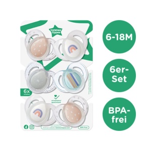 Suzete Tommee Tippee Nighttime 6-18 Luni Set 6 Bucati Maner Fosforescent Silicon Medical - Img 3