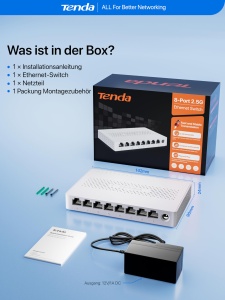 Switch LAN Tenda SM108, 8 Porturi 2.5 Gbit, Alb - Img 11