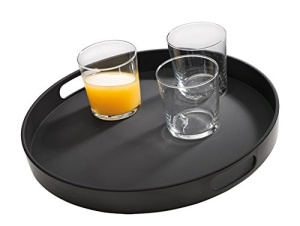 Tableta Servire APS Bistro, Melamin, Rutschfest, 35.5 cm, Negru - Img 2