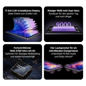 Tableta Xiaomi Redmi Pad 2 4G, 8GB RAM, 256GB, Grafit, Display 11 2.5K - Img 2