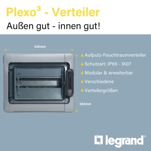 Tabloul electric Legrand 601981, IP65, 12 module, 282x340x141 mm - Img 2