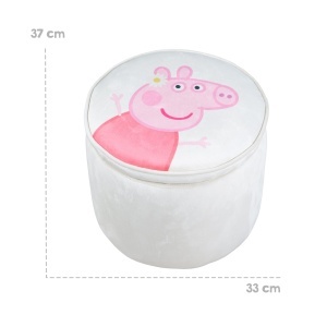 Taburet copii roba Peppa Pig cu spatiu de depozitare 27 cm inaltime bej - Img 3