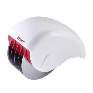Taietor de ierburi/rola de taiere Westmark, cu 5 roti de taiere la sol, lungime: 15 cm, otel inoxidabil/plastic, alb/rosu, 10682260 - Img 1