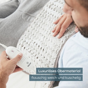 Tampon de incalzire Beurer HK 123 XXL Nordic, tampon termic dragalas cu 3 niveluri de temperatura si oprire automata, spalabil la masina, fabricat in Europa, format XXL 60 x 30 cm, aspect blana - Img 3