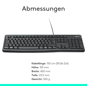 Tastatura cablata Logitech K120, design ergonomic, compatibila Windows - Img 8