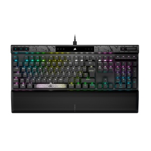 Tastatura de gaming mecanica magnetica cu fir CORSAIR K70 MAX RGB - Comutatoare reglabile MGX - Taste PBT Double-Shot - Compatibil iCUE - PC, PS5, PS4, Xbox - QWERTZ UK - Gri otel