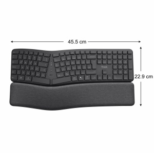 Tastatura ergonomica Trust Arvia, wireless, layout QWERTZ, suport pentru 3 dispozitive - Img 12