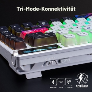 Tastatura Gaming ASUS ROG Azoth X, 75, Switch-uri ROG NX Snow V2, RGB, Alb - Img 6
