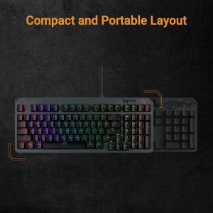 Tastatura Gaming ASUS TUF K3 Gen II, 97 Taste, RGB, IP57, Abatabila - Img 2