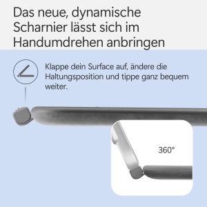 Tastatura Microsoft Surface Pro 12 - QWERTZ, cu iluminare, culoare Anthrazit - Img 6