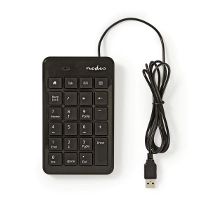 Tastatura numerica NEDIS KBNM100BK, USB, 1.5 m, neagra