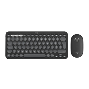 Tastatura si mouse Logitech Pebble 2 Combo ESP QWERTY, design slim, plastic reciclat