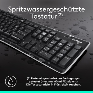 Tastatura wireless Logitech K270, standard, 2.4 GHz, spritzwasserfest - Img 6