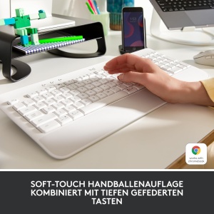 Tastatura wireless Logitech Signature K650 cu suport pentru palme, ergonomica, compatibila multi-platforma - Img 2