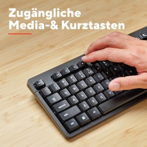 Tastatura wireless Trust ODY II, QWERTZ, negru, design slim - Img 7