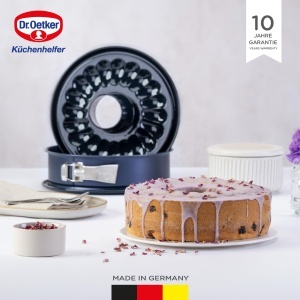 Tava de copt Dr. Oetker Back-Liebe 26 cm, Emaille, Albastra, Antiaderenta - Img 7