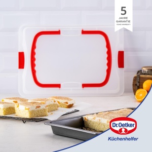 Tava de copt Dr. Oetker Bake Go 42 x 30 cm, neagra, cu transporthauba - Img 7