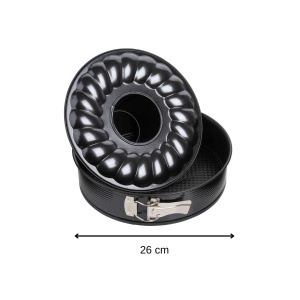 Tava de copt Zenker cu fund plat si rotund, 26 cm, negru metalic, antiaderenta - Img 3