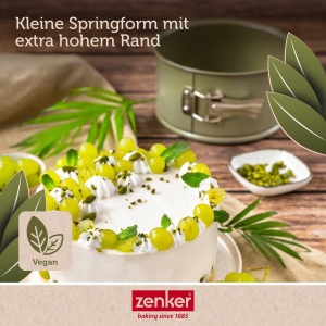 Tava de copt Zenker Springform 18 cm, antiaderenta, verde, inalta - Img 6