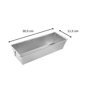 Tava de paine Zenker, tava de tort rege pentru paine si prajituri delicioase, tava de copt din tabla, potrivita pentru cuptoare electrice si pe gaz, (culoare: argintiu), cantitate: 1 bucata - Img 2