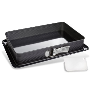 Tava dreptunghiulara Zenker Deluxe cu protectie la scurgeri si spatula