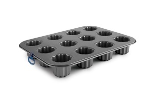 Tava pentru Canele IBILI cu 12 Mulden, Otel, Antiaderenta, 34.3x26.2 cm