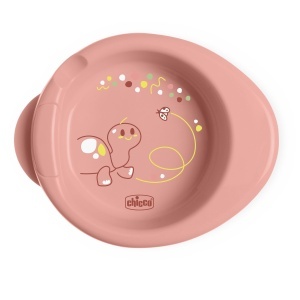 Tava pentru copii Chicco Pappa Calda, design ergonomic, 0 BPA, roz