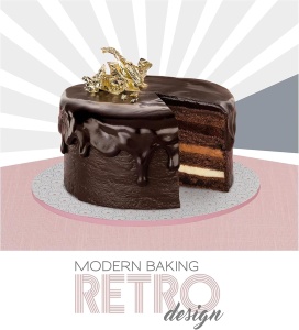 Tava pentru prajituri Dr. Oetker - 4 bucati, design retro, antiaderenta, 17x3cm, rozcrem - Img 2
