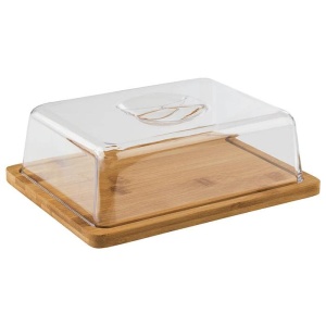 Tavita din bambus APS 820 cu capac, 24 x 18,5 cm, inaltime 8 cm