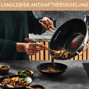 Tefal Nordica Wok din Otel Inoxidabil 28 cm Antiaderent Indicator de Temperatura - Img 5