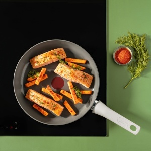 Tefal Renew On C42704 Tigaie 24 cm Ceramica Antiaderenta Compatibila Inductie Gri - Img 2