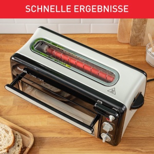 Tefal Retro Toast n Grill TL6008 Toaster si Mini-Cuptor 2-in-1 1300W NegruAlu Mat - Img 6