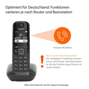 Telefon DECT Gigaset AS690 Duo - 2 Mobilitati, Display Contrastat, Audio Briliant, Negru - Img 2