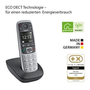 Telefon DECT Gigaset E560 - cu butoane mari, functie de apelare rapida, culoare argintie - Img 5