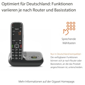 Telefon DECT Gigaset E720A, cu raspuns automat, Bluetooth, negru - Img 2