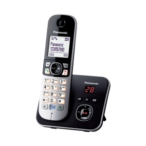 Telefon DECT Panasonic KX-TG6821GB Negru cu Raspuns Automat si Mod Eco