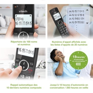 Telefon DECT VTech ES2000 cu Anrufblocker, 18 ore autonomie, ECO-Mod - Img 7