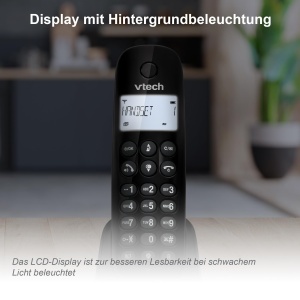 Telefon fara fir VTech CS1401 2 receptoare functie blocare apeluri ECO Mod negru - Img 8
