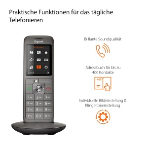 Telefon fix fara fir Gigaset CL660 display color TFT design modern culoare anthracit-metallic - Img 4
