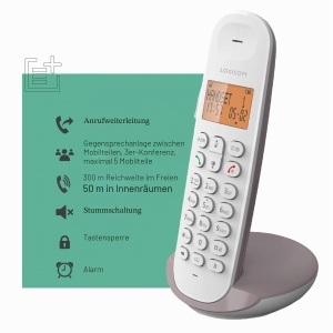 Telefon fix fara fir Logicom ILOA 150 Display 4 linii, Freisprech, Taupe - Img 4