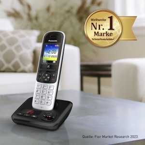 Telefon fix fara fir Panasonic KX-TGH723GS, 3 mobilitati, ecran color, negru - Img 7