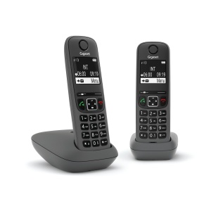 Telefon fix Gigaset A695 Duo, 2 mobilteile, display mare, antracit - Img 2
