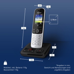 Telefon fix Panasonic KX-TGH720GS DECT cu ecran color si functie de baby monitor negru - Img 6