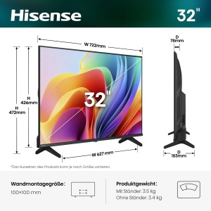 Televizor Smart Hisense 32E4DS, 32 inch, 4K FHD, Dolby Audio, Game Mode - Img 2