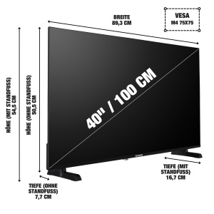 Televizor Smart TELEFUNKEN XF40TP900S 40 inch Full HD, HDR, Dolby Audio - Img 3