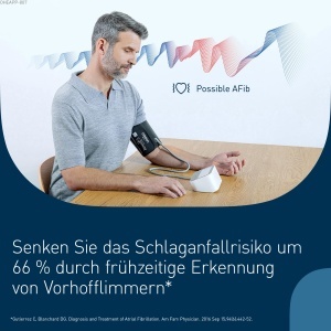 Tensiometru digital OMRON X4 Connect AFib Bluetooth cu detectare fibrilatie atriala - Img 3