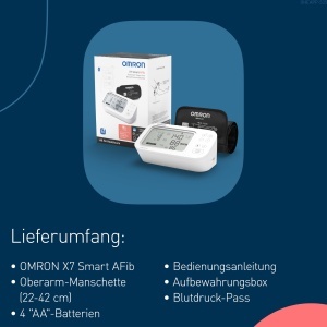 Tensiometru digital OMRON X7 Smart AFib detectie fibrilatie atriala Bluetooth manseta Intelli Wrap 22-42 cm - Img 8