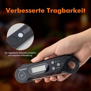 Termometru de carne GRIFEMA GA2801, precizie 1C, masurare 3 secunde, negru - Img 7
