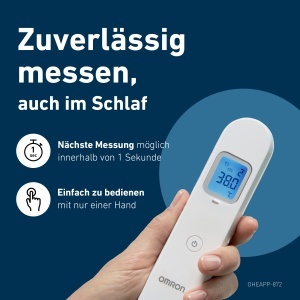 Termometru digital OMRON Gentle Temp 730 contactless pentru frunte cu senzor de distanta si memorie - Img 4