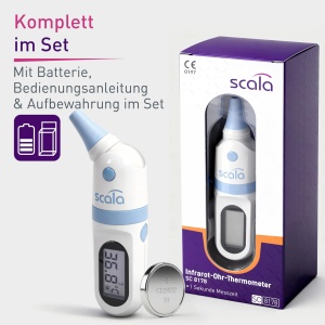 Termometru digital scala SC 8178 pentru masurarea temperaturii in ureche, 1 secunda, LCD - Img 7